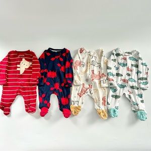 Lot of 4 Carter’s Footed Pajamas